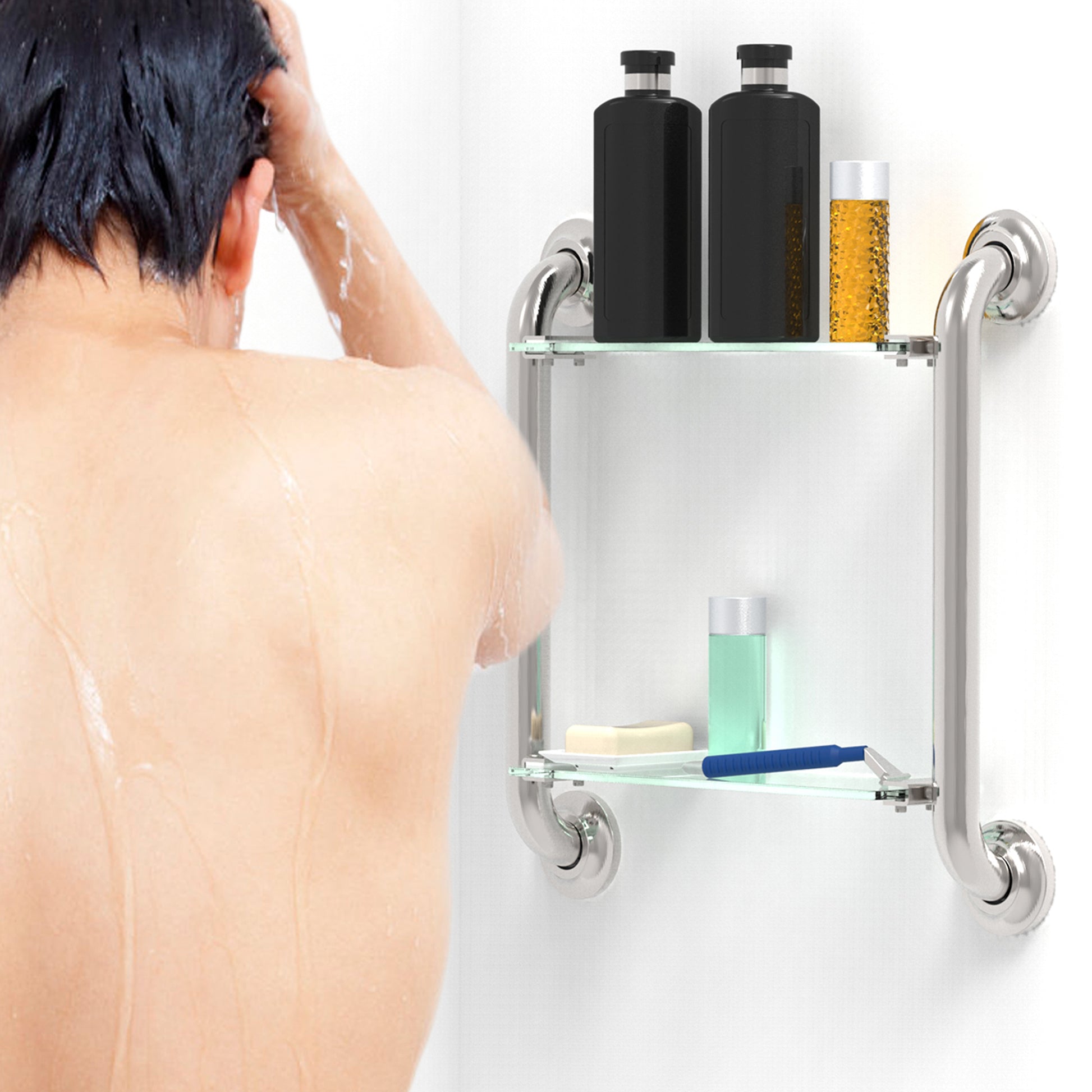 Rebrilliant Abud-Aleem Suction Shower Shelf
